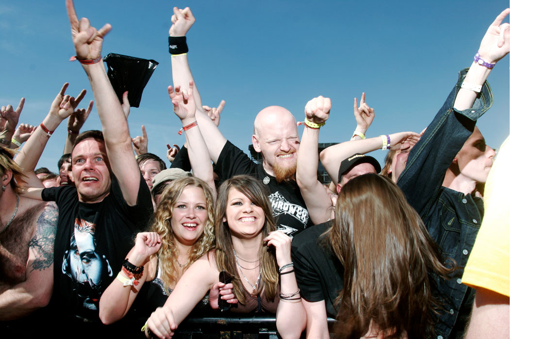 Audience at a rock concert