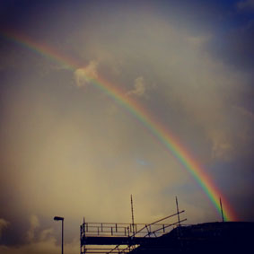 A rainbow over Malmö